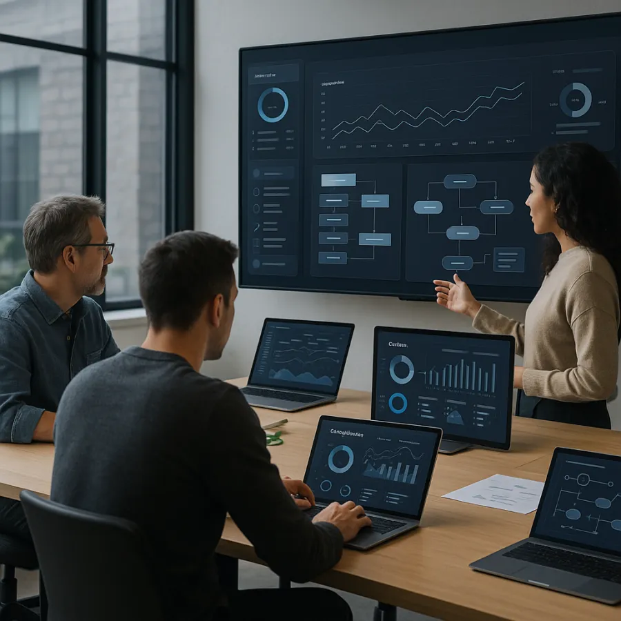 Analytics and optimisation dashboard for AI chatbot performance