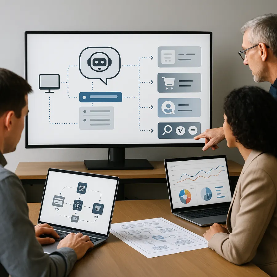 AI chatbot integrated with website CRM ERP and messaging apps