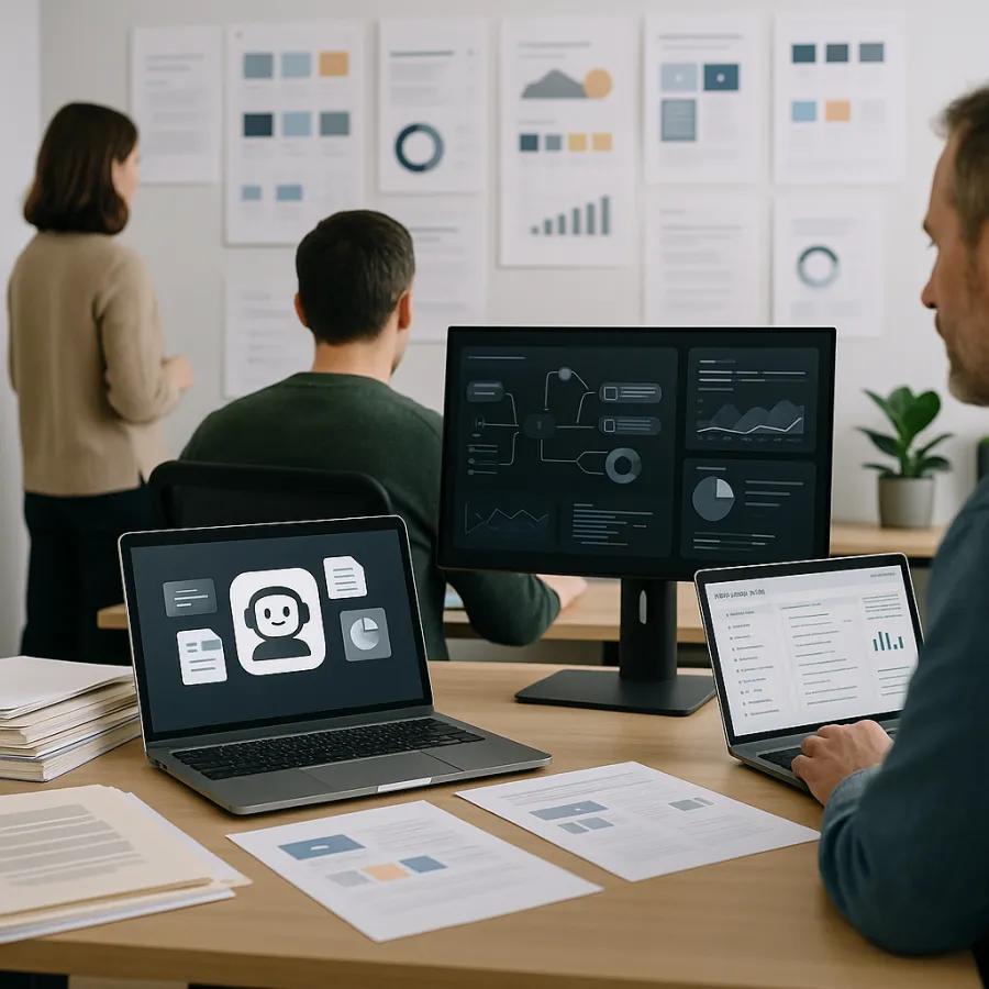 Training AI chatbot with business documents and FAQs