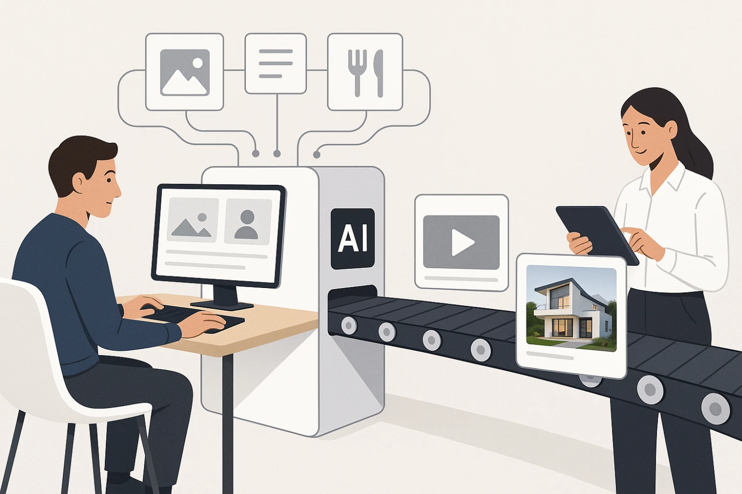 AI automation pipeline for generating images and videos