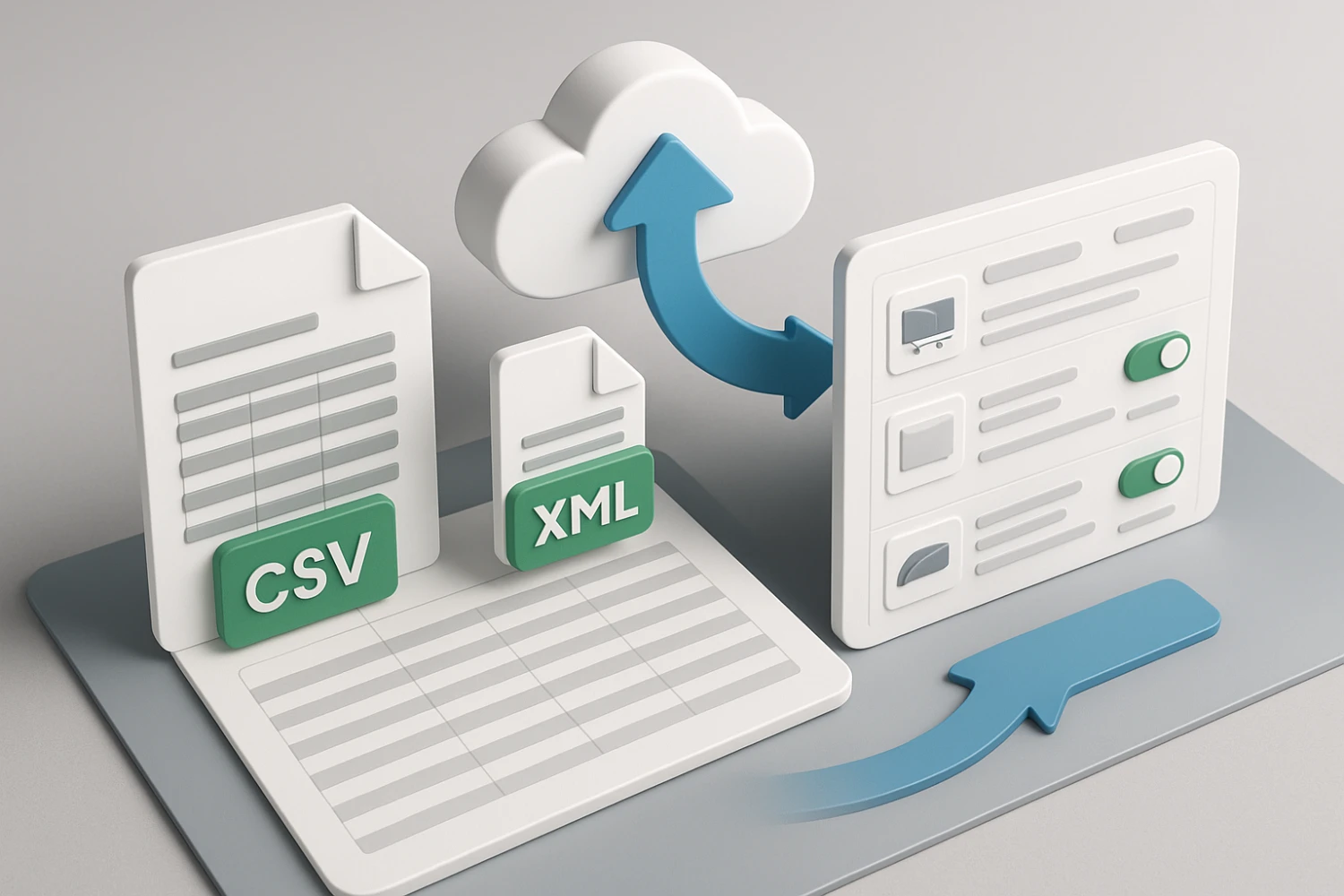 Bulk product upload automation CSV XML