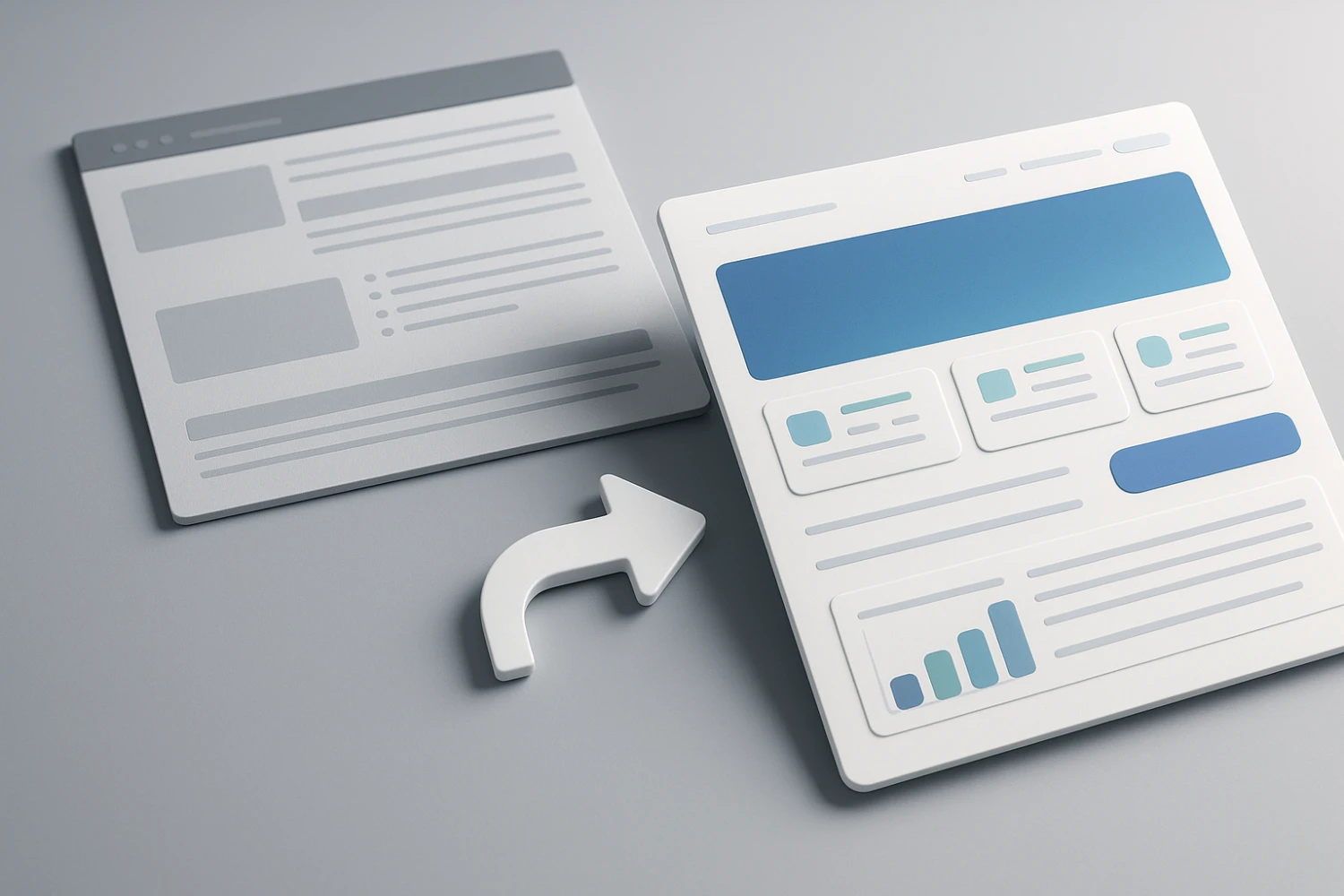Modern UI design inspired by an old website layout