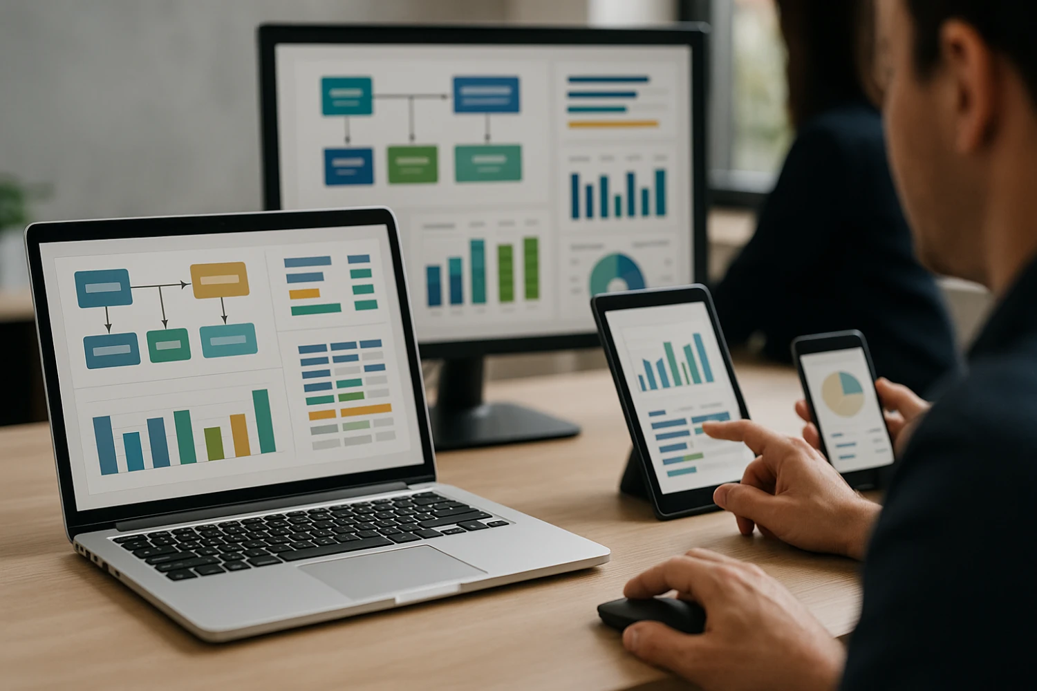Dashboard showing price and stock synchronization across channels