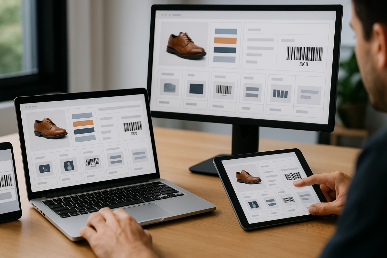 Organizing product images barcodes and SKUs for multi-channel