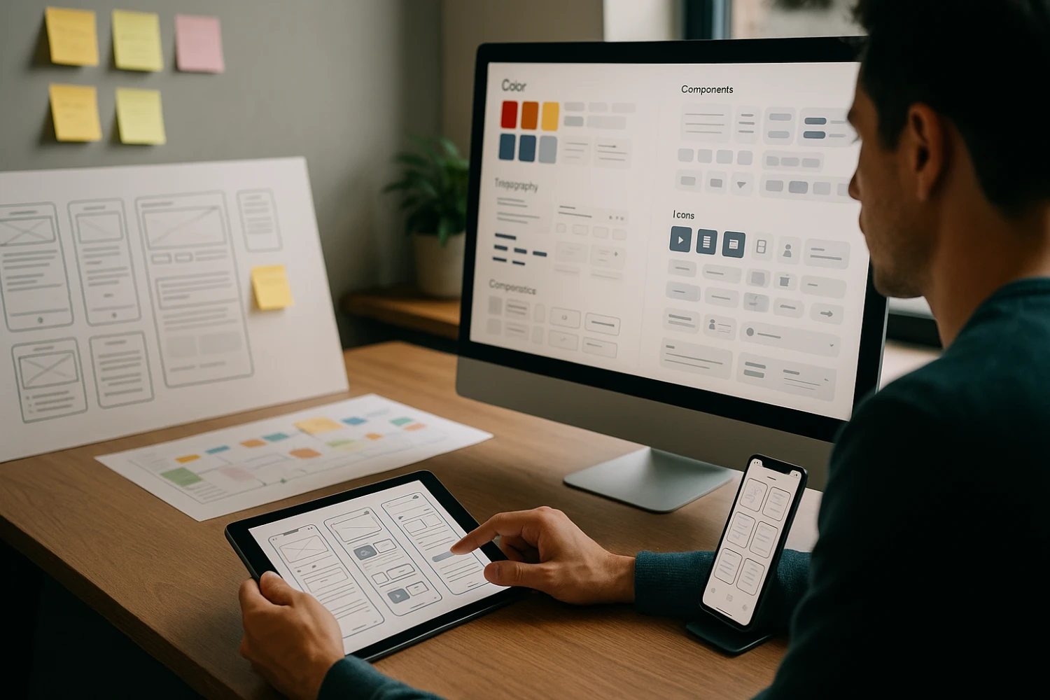 UI design system with components and styles