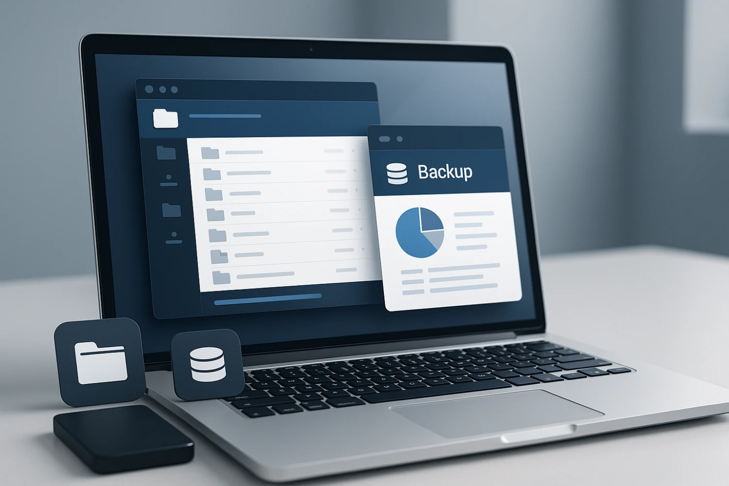 Full account file level and database backup levels