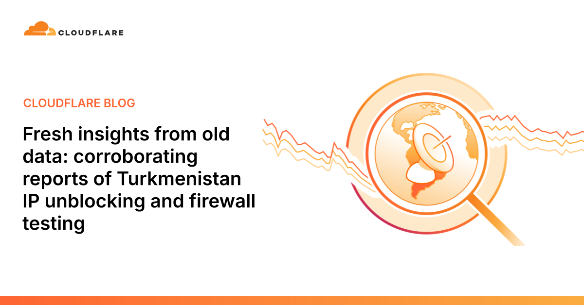 Fresh insights from old data: corroborating reports of Turkmenistan IP unblocking and firewall testing